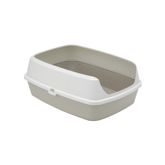 Maryloo Litter Tray with Rim - Warm Grey